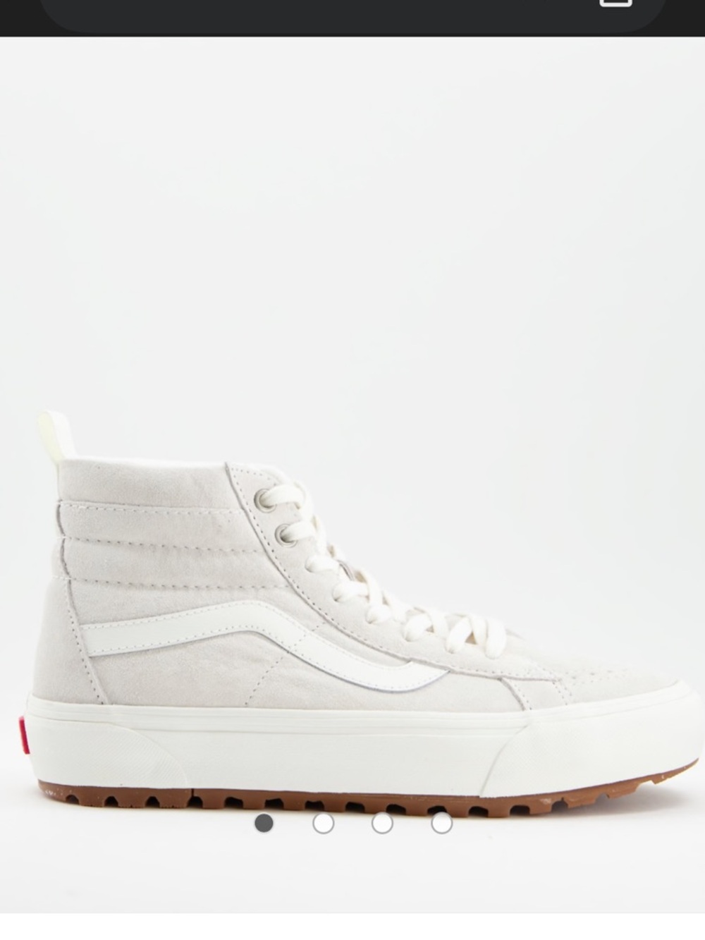 Vans SK8-Hi MTR-1 High Top Sneakers in Stone and White - Womens 10, Mens 8.5